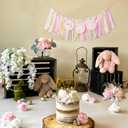 Some Bunny Is One High Chair Banner - Easter Bunny 1st Birthday Highchair Banner for Girls, Spring Rabbit 1st Birthday Decoration, Easter Girl First Bday Decor