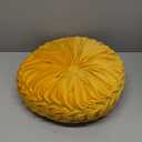 4 Pcs Round Throw Pillows Decorative Pleated Throw Pillows 15'' Diameter Accent Pumpkin Boho Chair Cushion for Couch Sofa Home Decoration (Fall Color)