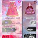 Princess Dress up for Girls Blue Costume for Kids Deluxe Fancy Dresses Halloween Birthday Party Carnival Outfit (Blue)