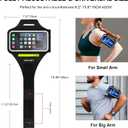 Cell Phone Running Armband with Zipper Pocket Armband Case Running Holder for iPhone 16 Pro Max/15/14 Pro Max/13/12 /11 Pro Max/XS/XR,Galaxy S20 S10,Sweatproof Arm Band with Card/Key Bag