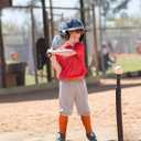 Toddler/Youth Softball Socks, Belt and Baseball Combo Set (2 Pairs of Socks, 1 Belt and 1 Baseball) for Boys Girls (Orange)