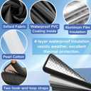 4 Layers HVAC AC Copper Pipe Insulation Cover, 78x11.8 Oxford AC Pipe Covers, for Outdoor AC Lines, Electrical Cables, Wires, Prevents Freezing, Waterproof ,UV Resistant (Black)