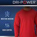 Jerzees Mens Dri-Power Cotton Blend Long Sleeve Tees, Moisture Wicking, Odor Protection, UPF 30+, Sizes S-3x (S)