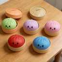 Dumpling Squishy Mystery Dumpling Squishy Stress Balls Fidget Sensory Toy Soft Squeeze Decompression Dough (Purple)