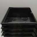 Plastic Containers for Organizing and Storage Bins for Closet, Kitchen, Office, Garage or Pantry Organization, Stackable Bins, Extra Large (14.8" x 16.5" x 7"), 4-Pack, Black