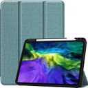 Tablet Cover for Apple iPad Pro 11 1st 2nd 3rd 4th(2018 2020 2021 2022 Release),Folio Stand Lightweight Sleep/Wake Up Leather Case for Apple iPad Pro 11 Gen 1 2 3 4 11" (JTPU-Dark Green)