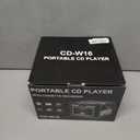 Greadio CD Player Alarm Clock Boombox with Bluetooth, 5000mAh Boombox Clock Radio with CD Player, White Noise, FM/AUX/USB/TF/Dimmer/Remote Control, Large LCD, Portable CD Radio Player for Home (White)