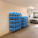 4-Tier Water Jug Rack 10-Min Quick Assembly 5 Gallon Bottle Holder, Screw-Free Snap Together, 16-Bottle 720 lbs Capacity, Heavy Duty Steel with Tools Included, Black