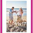 decorUhome 11x17 Picture Frame, Display Pictures 8x12 with Mat or 11x17 without Mat, Wall Hanging Poster Frame, Magenta, 1 Pack