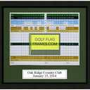 11x10 Black Scorecard Frame with Optional Engraved Plate, Moulding blk-001, Green Mat (Holds up to 6x8 Card); Card not Included 