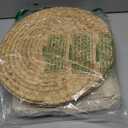 Boho Wedding Placemats Set of 6 - Handmade Farmhouse Rustic Table Decor, Natural Cotton Burlap and Corn Husk Woven Round & Rectangular Mats for Bridal Shower, Reception & Holiday Hosting