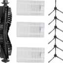 Replacement Part for iHome AutoVac Nova S1 Pro Robot Vacuum Accessories | Parts # iHRVS1PRO-3BLK, iHRVS1-3BLKS, iHRV9-BLKS | Include 1 Main Brush+6 Side Brushes+3 Filters