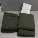 Bedsure Duvet Cover King Size with Fitted Sheet - 4 Pieces Prewashed Cotton-Like Extra Soft Bedding Set, Includes 1 Duvet Cover 104x90 Inches, 2 Pillow Shams, 1 Fitted Sheet, Olive Green (03 - Olive Green (No Comforter))