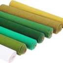 MECCANIXITY Artificial Model Grass Mat 16 Inch x 39 Inch Artificial Grass Turf Realistic Fake Grass Decor for Model Trains Scenery Craft Lawn Garden Decoration, Medium Green