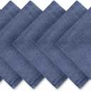 DII Solid Napkin Set Collection, 20x20, Denim, 6 Piece