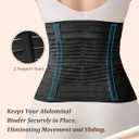 Postpartum Belly Band for Women: Adjustable Compression Wrap for Abdominal & Waist Support C-Section & Vaginal Birth Recovery Black M