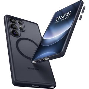 Maledan Black Case for Samsung Galaxy S25 Ultra - for Galaxy S25 Ultra Case Compatible with MagSafe Magnetic Phone Case 25 Ultra Shockproof Military Protection Waterproof Bumper Cover Accessories