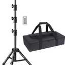 Telbum DJ Lights with Stand, 5 in 1 LED Party Bar Light Sound Activated DJ Stage Light Package, Rotating Disco Ball,Multiple Pattern Effect,UV & Strobe,Indoor for Wedding Gig Live Band Club Show Event