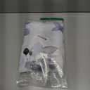 No Hook Purple Watercolor Leaves Flower Shower Curtain with Snap in Fabric Liner, Floral Double Layers Waterproof Fabric with See Through Top Window Open Grommet Bath Curtain 71x74 Inch