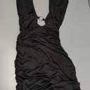 BORIFLORS Women's Sexy Club Bodycon Cut Out Halter Backless Ruched Mini Party Dresses
, Size S
