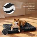 Patas Lague Orthopedic Dog Bed Large Sized Dog 36''X24'', Waterproof Soft Comfortable Egg Crate Foam Large Pet Beds Crate Mat with Removable Washable Cover and Nonskid Bottom, Black