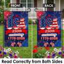 2 x 250 Anniversary USA Garden Flag - 250 Years of Freedom Double Sided 3-Ply American Patriotic Flags 1776-2026, UV Protection Fade Resistant 12x18 Inch Yard Flag Commemorative Merchandise for Outdoor Celebration