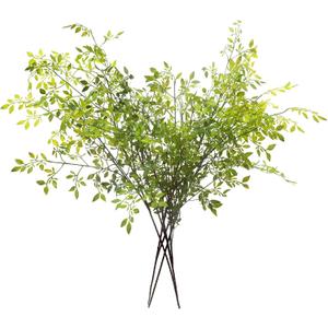 Melorca&Guilla Artificial Plants,4PCS 43.3" Green Nandina Faux Branches for Vase,Faux Greenry Stems Fake Plants for Shop Garden Office Home Décor