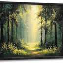 Large Green Forest Wall Art for Living Room Tree Pictures Sunshine Big Wall 