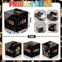 3pcs Retirement Party Decorations Boxes for Men Women, Colorful Vintage Retirement Farewell Decorations Going Away Party Supplies Good Luck We Will Miss You Cardboard Box Gifts