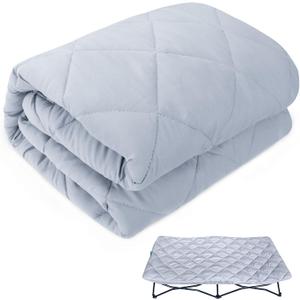 Sheet for Regalo My Cot Portable Toddler Bed, Joovy Travel Cot (Sheet Only, Bed not Included), Soft Child Travel Cot Padded Cover, Grey