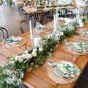12 Pcs Eucalyptus Greenery Cloth Napkins 20"x20" Washable Dinner Tea Party Napkins for Kitchen Party Wedding Restaurant Indoor Outdoor Botanical Fresh Spring Summer