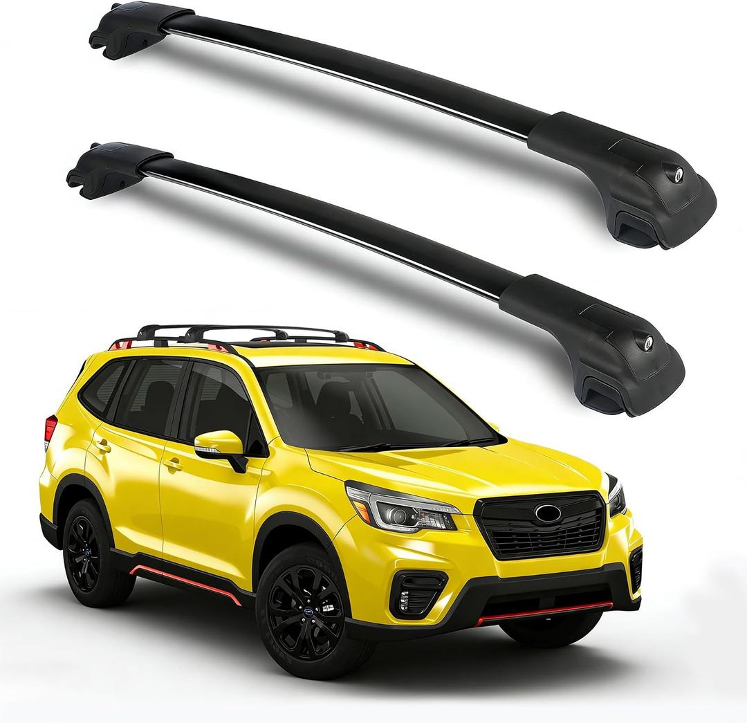 4 x Roof Rack Cross Bars Compatible with Subaru Forester 2014-2026(Not for Wilderness) Aluminum 260 LBS Crossbars Rails Cargo Rooftop Bike Snowboard Skiboard Luggage Rack Cargo Carrier