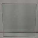 24'' Square Tempered Clear Glass Table Top - 3/8'' Thick with Pencil Polish Edge
