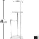 Umbra 299471-491 Tesora 3-Tier Jewelry Stand, Earring Holder, Accessory Organizer and Display, White/Nickel