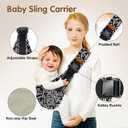 Baby Sling Carrier,Toddler Carrier,2026 New Baby Sling,Portable and Lightweight Sling,Non-Slip Hip Seat Carrying 10-30lbs (Leaf)