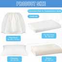 SmoothNovelty 8 Pcs Hospital Bed Sheets Set, Soft Knitted Standard Sheets Quality, Include Fitted Sheet, Quilt Cover, Pillow Case and Blanket (White), Full