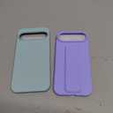 2 x kwmobile Case for Apple iPhone Air Case - Soft TPU Cover with Silicone Coating - with Hand Strap and Stand Function - Shockproof - Lavender, (Mix Colors)