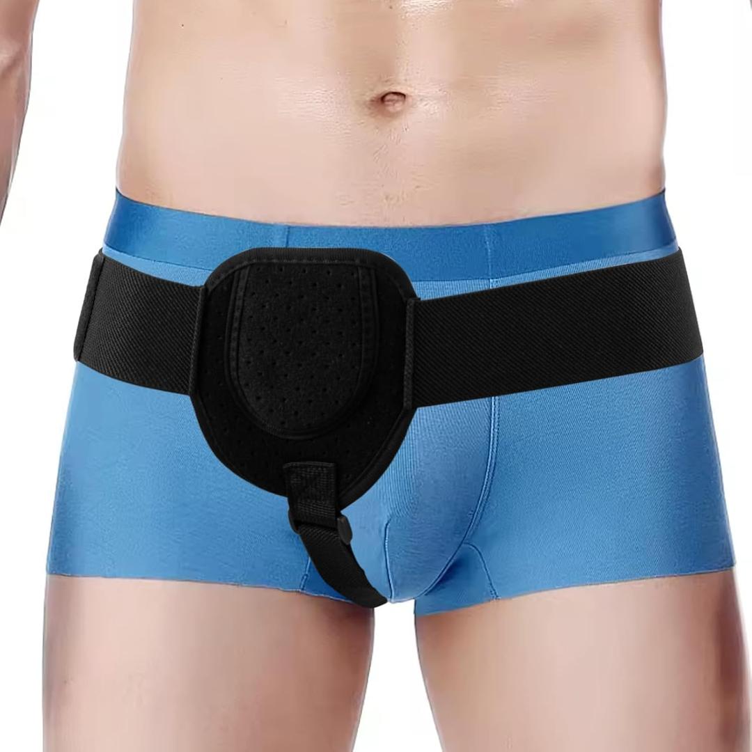 Inguinal Hernia Belt for Men and women, Left or Right Abdominal Hernia Belt, Adjustable Umbilical Hernia Belt, Hernia Truss Belts for Men, Hernia Underwear comfortable wear(BLACK)