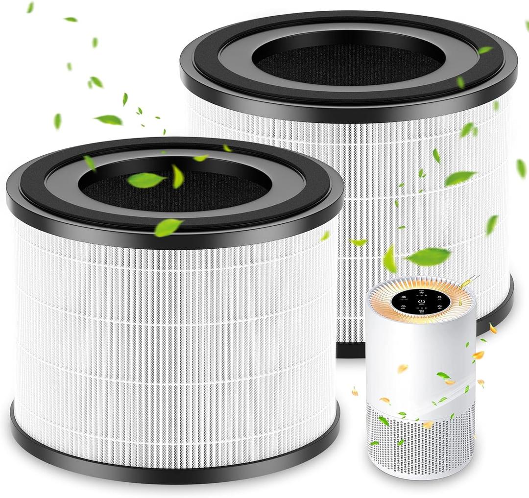 AP-S0610L Replacement Filter Compatible with MOOKA AP-S0610L Air Puri-fier, Efficient Air Filter, 3-Stage Filtration System, 2 Pack