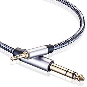 Tiierzon 1/8 to 1/4 Stereo Cable 25Ft, 6.35mm 1/4" Male to 3.5mm 1/8" Male TRS Bidirectional Stereo Audio Cable Jack for Guitar, Home Theater Devices, Speaker and Amplifiers(25Ft)