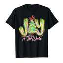 Joy to The World Jesus Christian Merry Christmas Holiday T-Shirt, Size Small, Black 