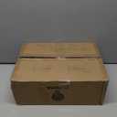 ELYONA Wood Tripod Floor Lamps with 3 Color Temperatures LED Bulb Vintage Standing Light Beige Linen Shade Tall Floor Lamp for Bedroom Living Room Office Study Room, Brown & Nickel Metal