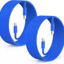 2Pack Blue Fast Charger Cable 10ft [Apple MFi Certified], USB Type C to Lightning Cable 10 Foot for Apple iPhone 14 13 12 Pro XR XS Max X 8 Plus (10 feet)