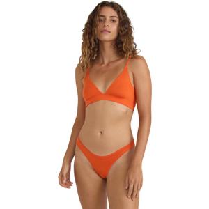 Organic Basics Womens Soft Touch Veil Triangle Bralette, Tangerine, Small