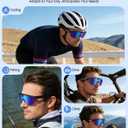 CJkao Smart Riding Glasses with Camera for Men Women, Bluetooth Music, Support Photos/Videos/Voice Recording, Built-in ChatGPT Voice Assistant control, AI sunglasses outdoor Cycling (G5-Blue)