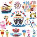 RiVolTa Mouse Birthday Cruise Magnets - 16 Pcs Ship Door Decorations Stickers Cute Captain Sea Navigation Funny Cabin Anchor Magnetic Accessories for Stateroom Cars Refrigerator Carnival Party Decor