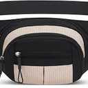 Ausion Fanny Pack Waist Bag for Men&Women Adjustable Belt Hip Bum Bag Fashion Water Resistant Hiking Waist Bag for Traveling Casual Running Hiking Cycling, Black