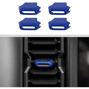 JWWY for Bronco Center Console Air Conditioning Vent Adjustment Device Decoration Cover Trim Compatible with Ford Bronco Interior Accessories 2021-2025+ 4PCS Blue