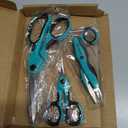 SINGER ProSeries Sewing Scissors Bundle: 8.5" Heavy Duty Fabric, 4.5" Detail Embroidery, 5" Thread Snips With Comfort Grip (Teal)