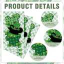 RiVolTa St Patricks Day Napkins - 100 Pcs Green Shamrock Lucky Clover Napkin Disposable Paper Cute Mouse Guest Cocktail Beverage Party Supplies Irish Holiday Dinner Decorative Table Home Kitchen Decor